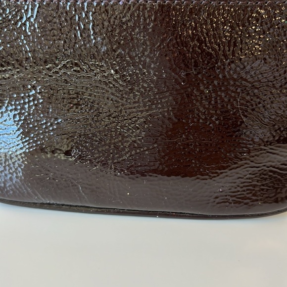 Coach | Patent Leather Wristlet in Mahogany - Picture 2 of 8